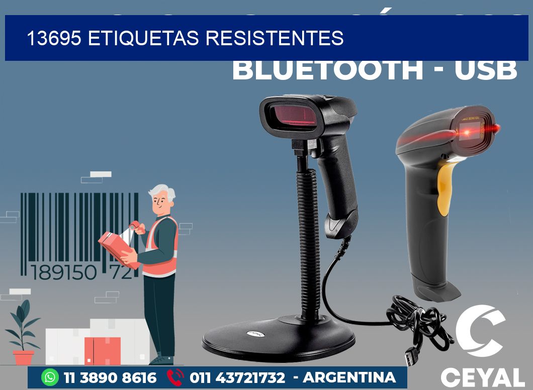 13695 ETIQUETAS RESISTENTES