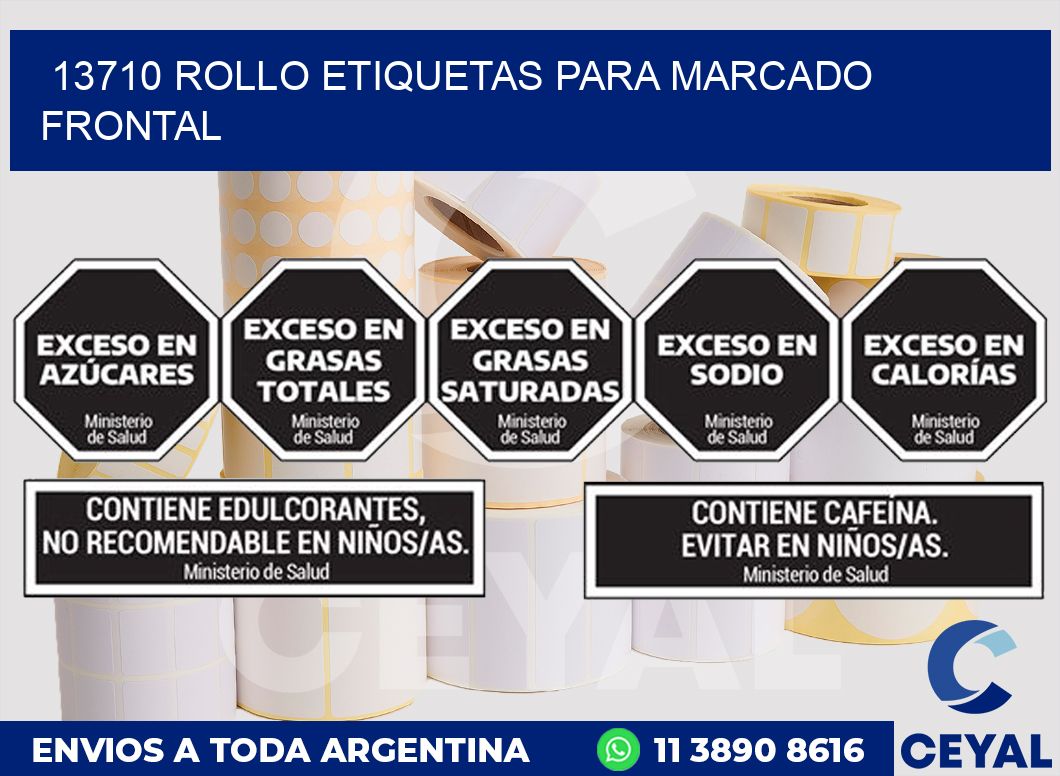 13710 ROLLO ETIQUETAS PARA MARCADO FRONTAL