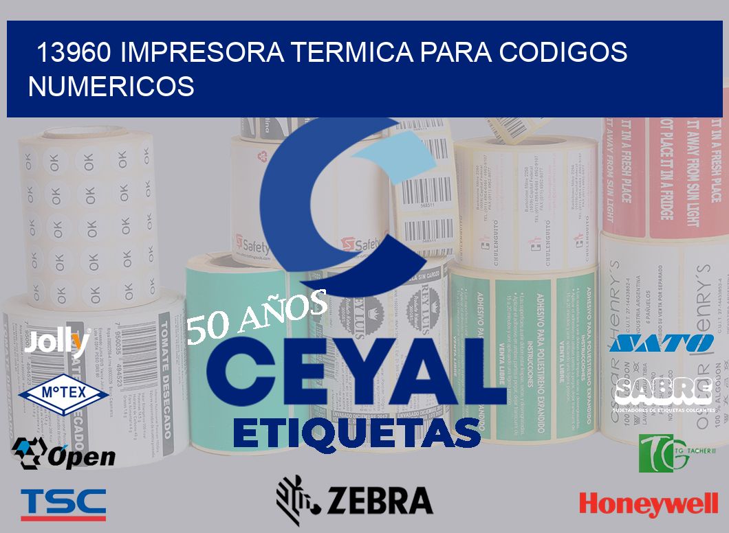 13960 IMPRESORA TERMICA PARA CODIGOS NUMERICOS