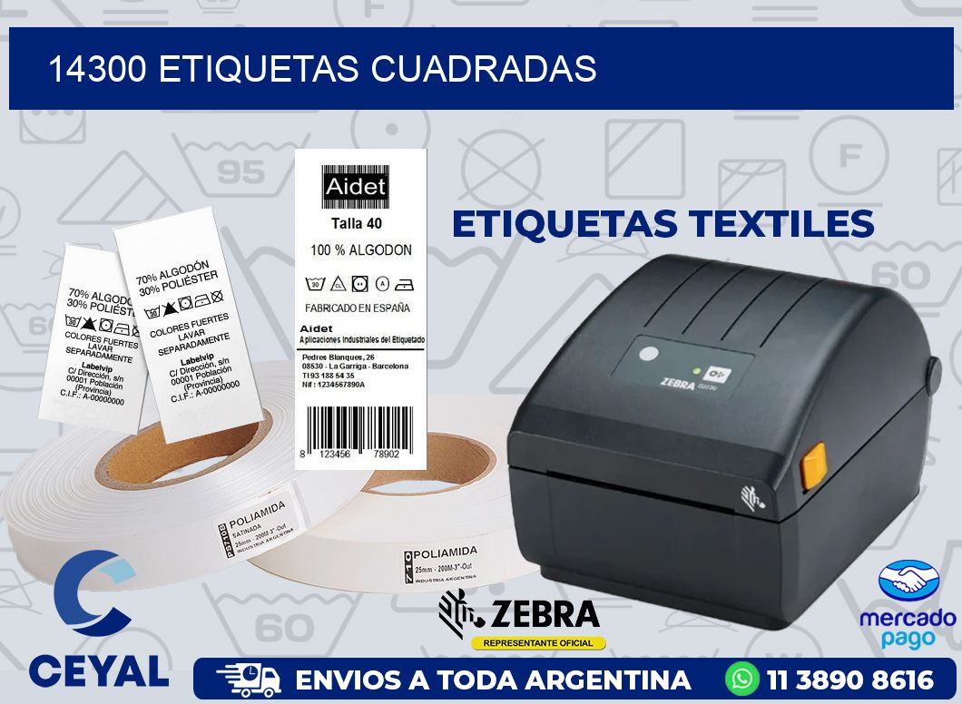 14300 ETIQUETAS CUADRADAS