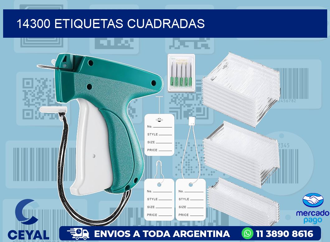 14300 ETIQUETAS CUADRADAS