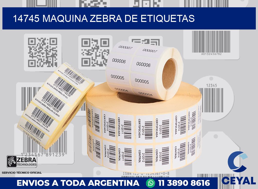 14745 MAQUINA ZEBRA DE ETIQUETAS