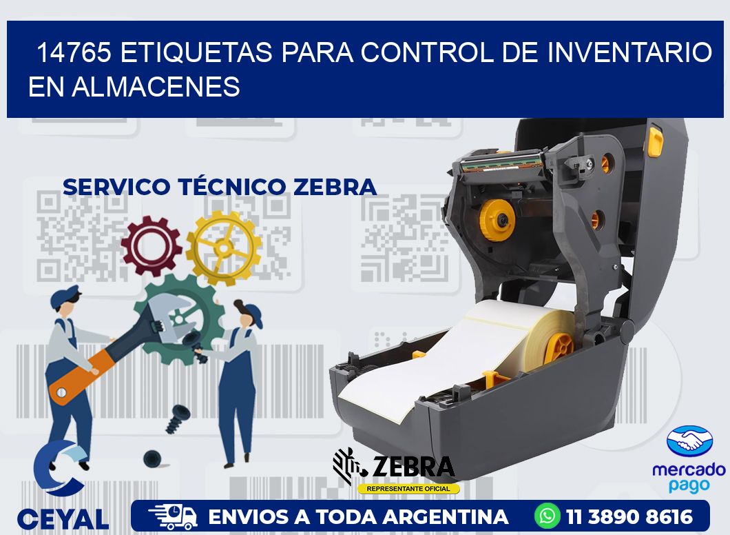 14765 ETIQUETAS PARA CONTROL DE INVENTARIO EN ALMACENES