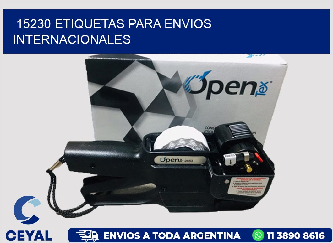 15230 ETIQUETAS PARA ENVIOS INTERNACIONALES