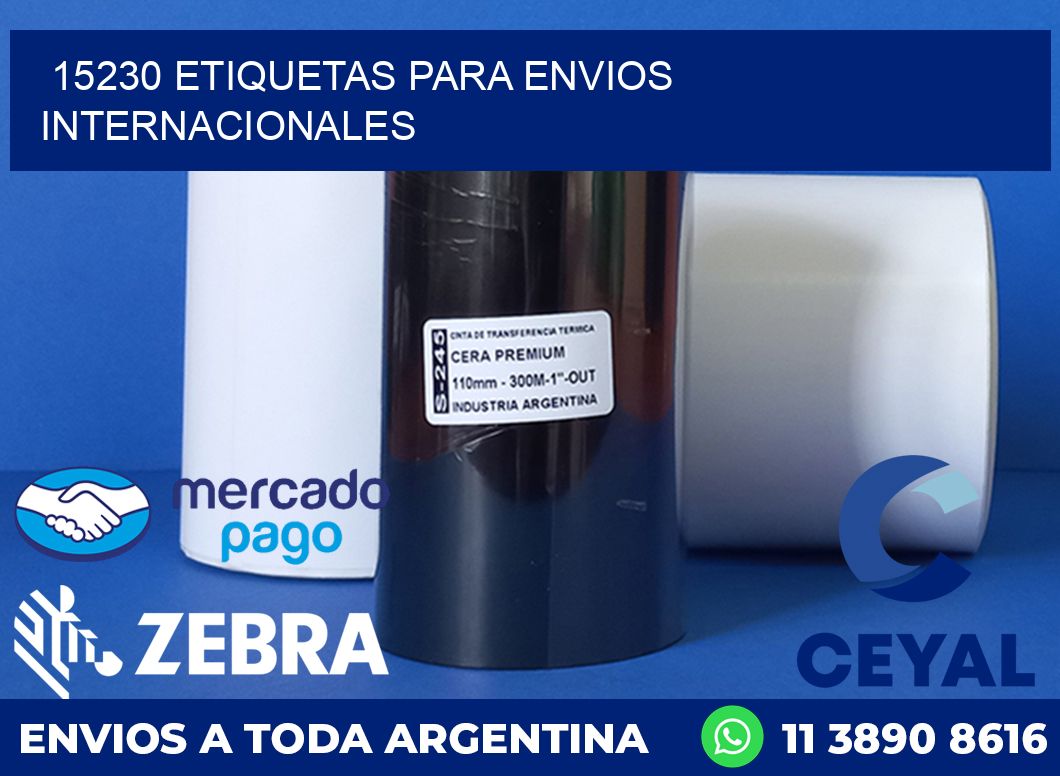 15230 ETIQUETAS PARA ENVIOS INTERNACIONALES