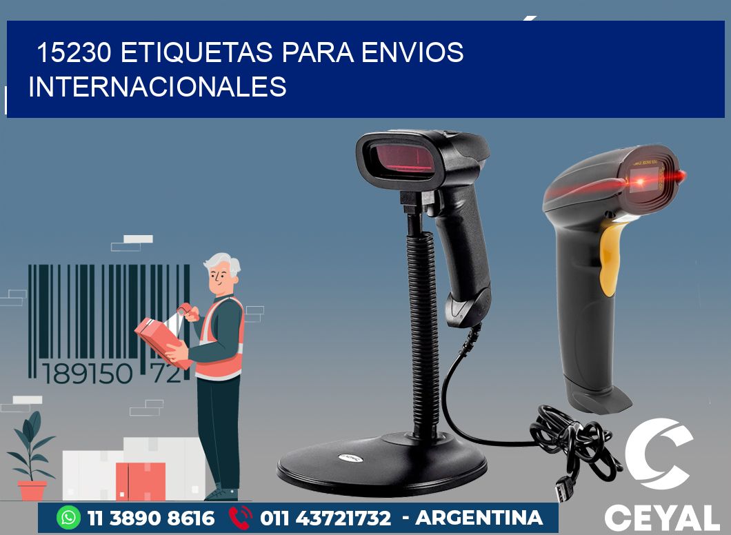 15230 ETIQUETAS PARA ENVIOS INTERNACIONALES