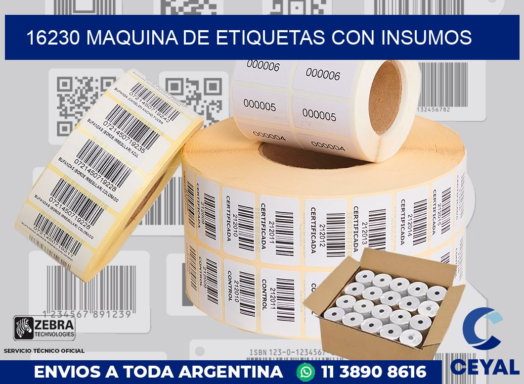 16230 MAQUINA DE ETIQUETAS CON INSUMOS