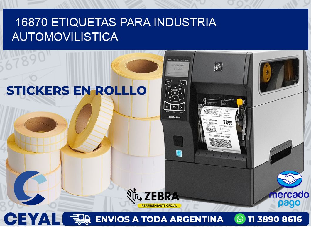 16870 ETIQUETAS PARA INDUSTRIA AUTOMOVILISTICA