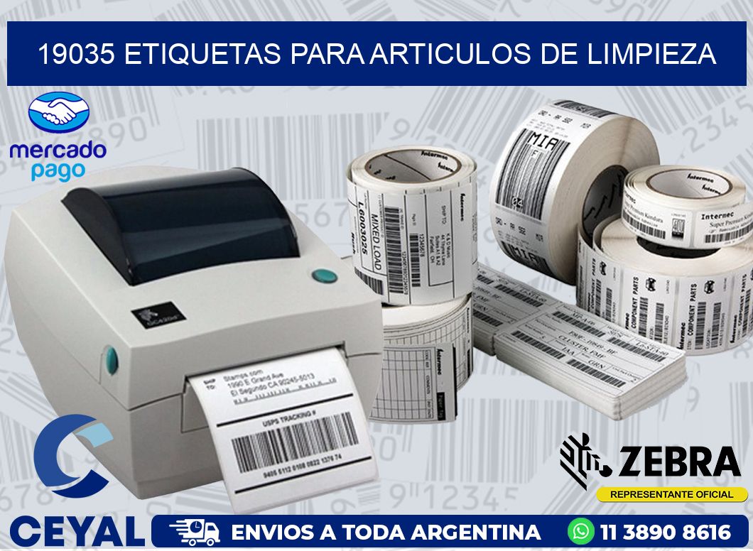 19035 ETIQUETAS PARA ARTICULOS DE LIMPIEZA