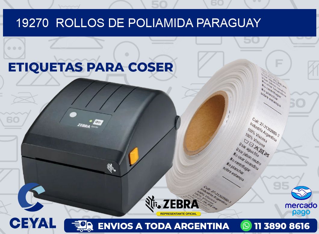 19270  ROLLOS DE POLIAMIDA PARAGUAY