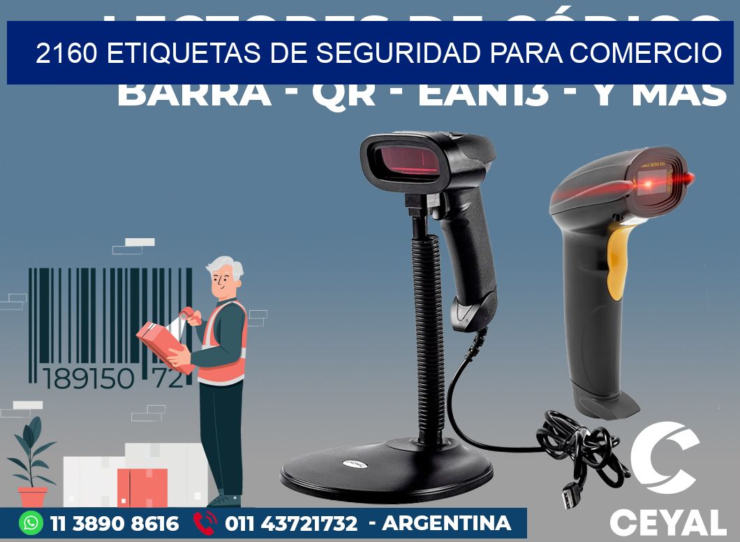 2160 ETIQUETAS DE SEGURIDAD PARA COMERCIO