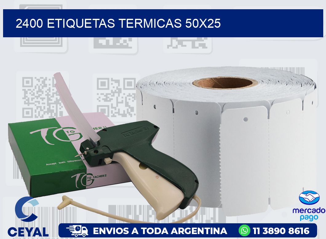 2400 ETIQUETAS TERMICAS 50X25
