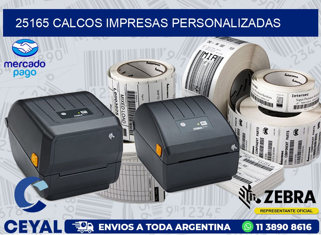 25165 CALCOS IMPRESAS PERSONALIZADAS