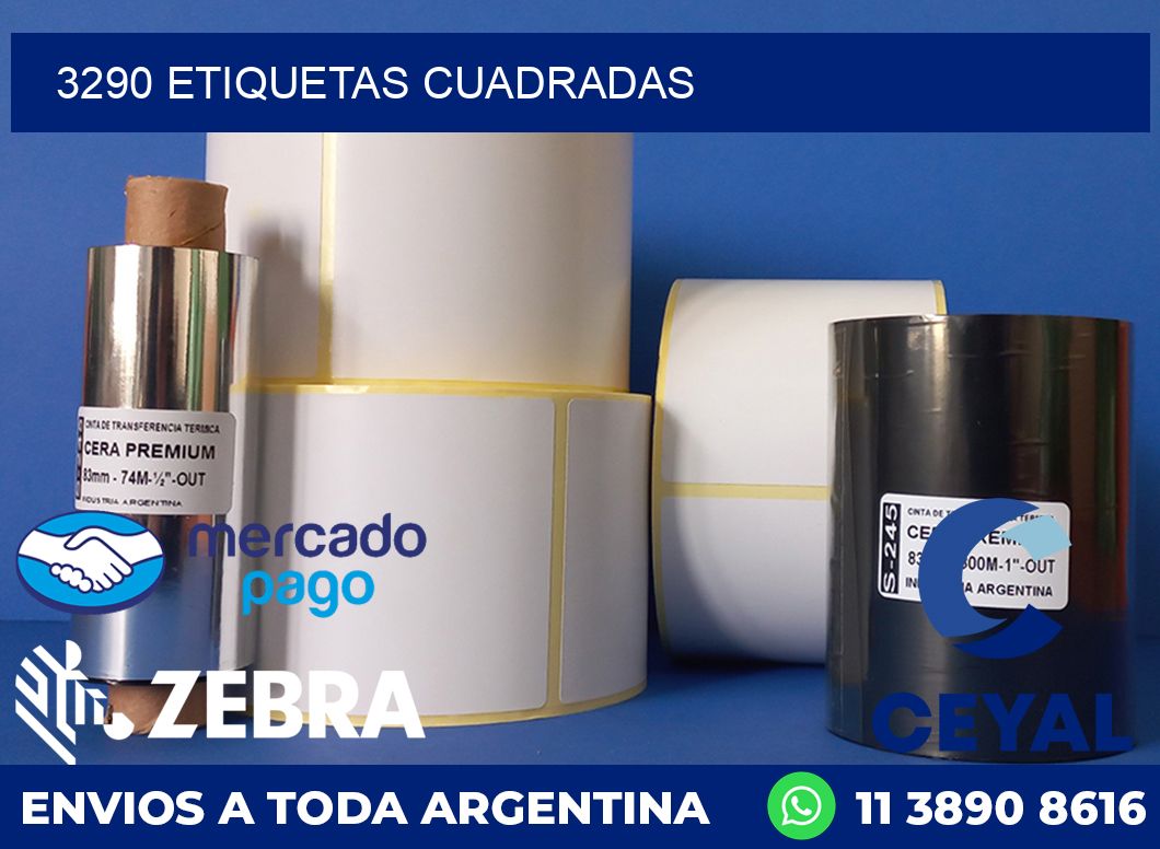 3290 ETIQUETAS CUADRADAS