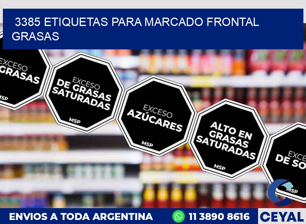 3385 ETIQUETAS PARA MARCADO FRONTAL GRASAS