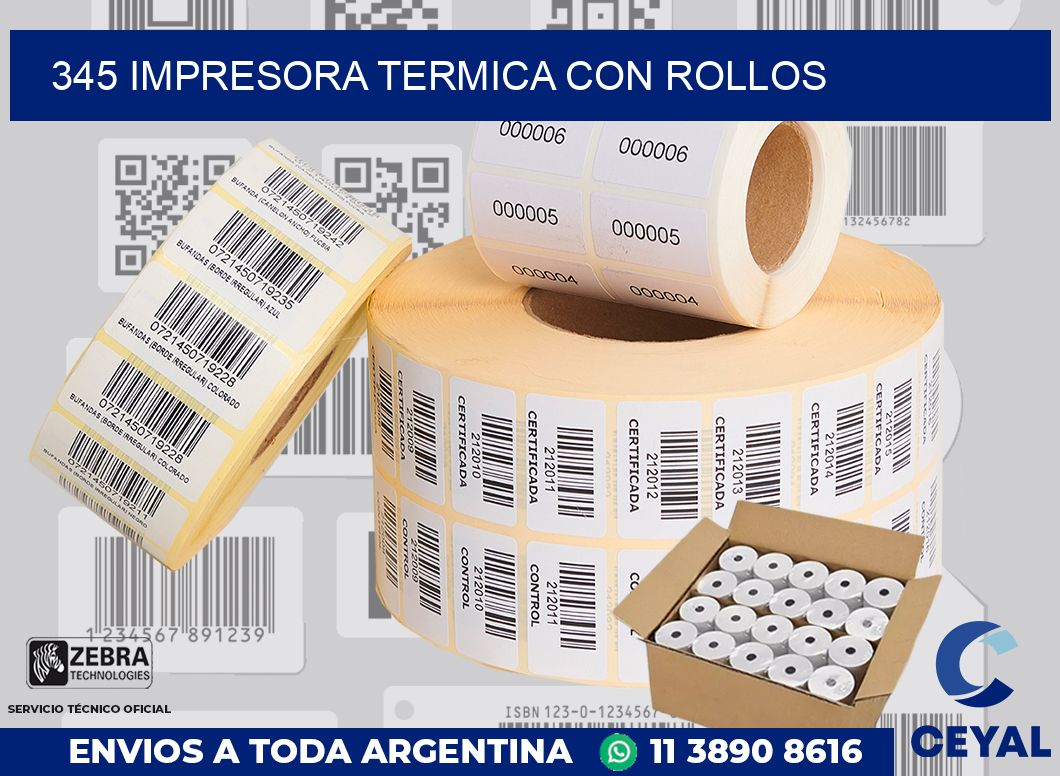 345 IMPRESORA TERMICA CON ROLLOS