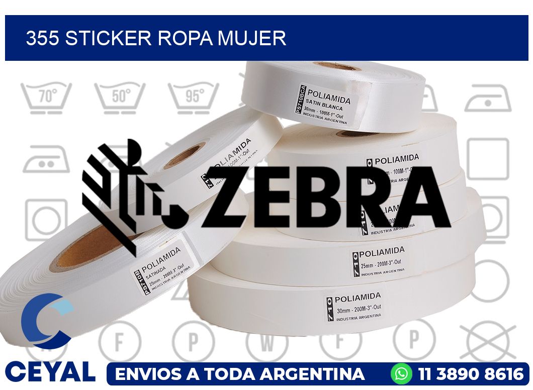 355 STICKER ROPA MUJER