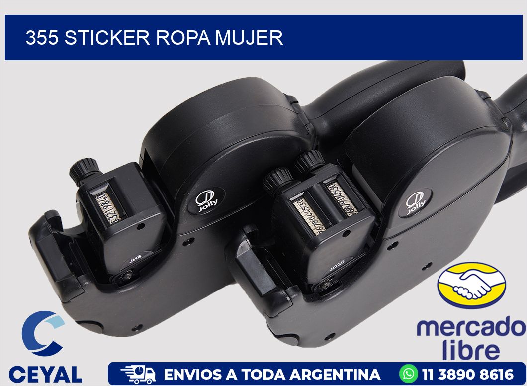 355 STICKER ROPA MUJER