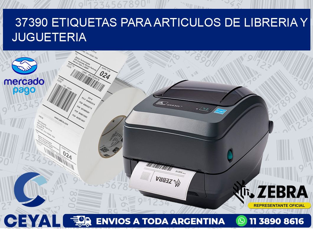 37390 ETIQUETAS PARA ARTICULOS DE LIBRERIA Y JUGUETERIA