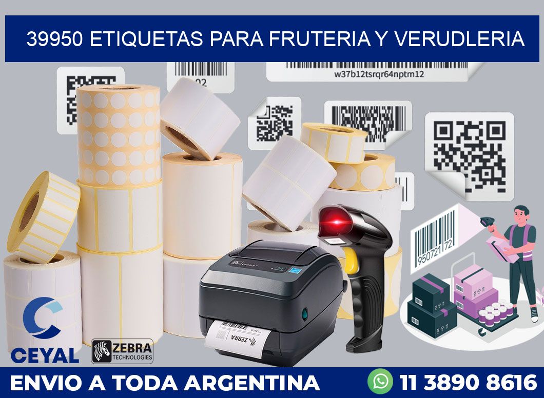39950 ETIQUETAS PARA FRUTERIA Y VERUDLERIA