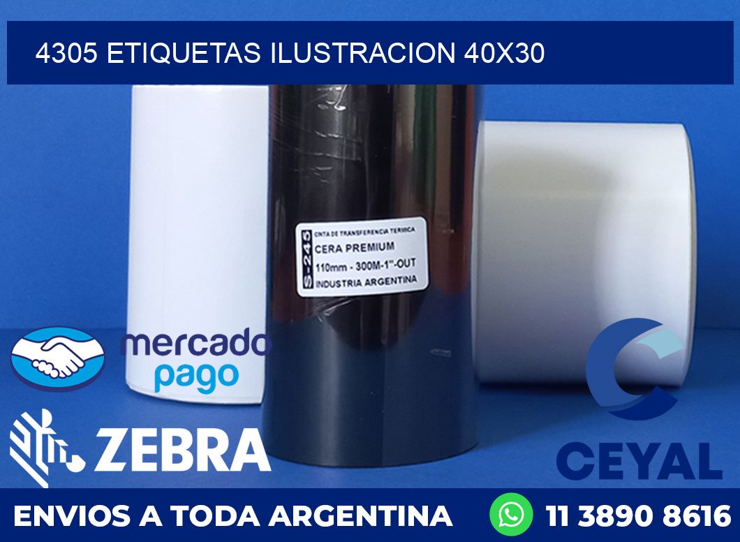 4305 ETIQUETAS ILUSTRACION 40X30