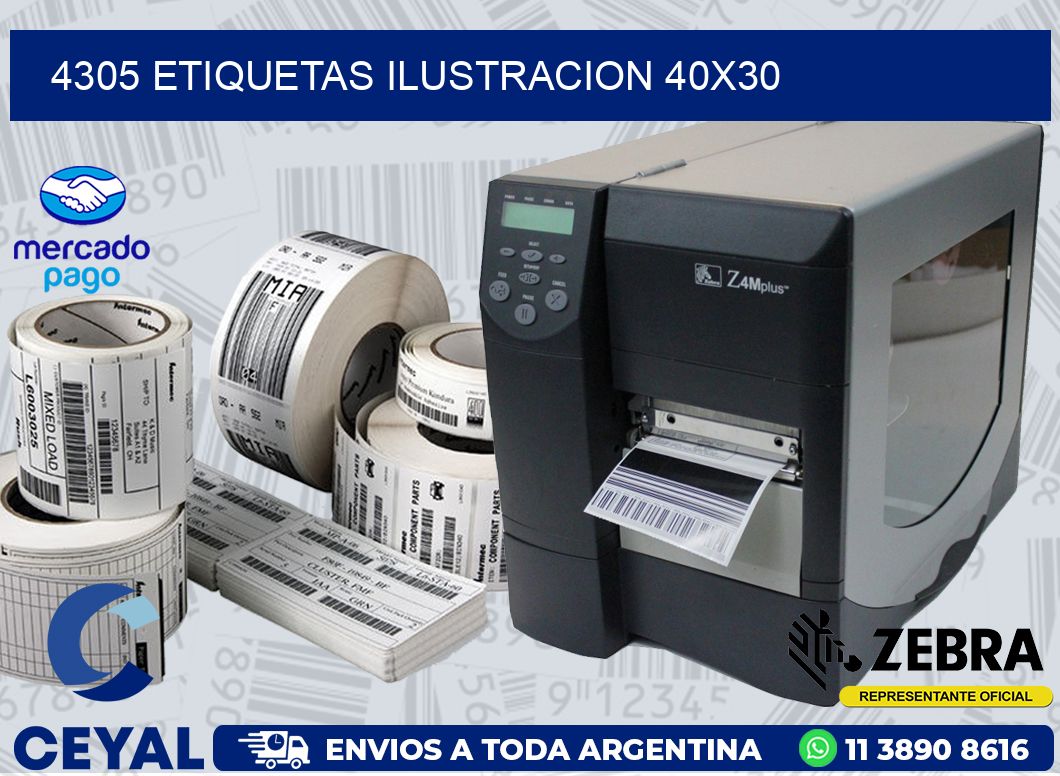 4305 ETIQUETAS ILUSTRACION 40X30