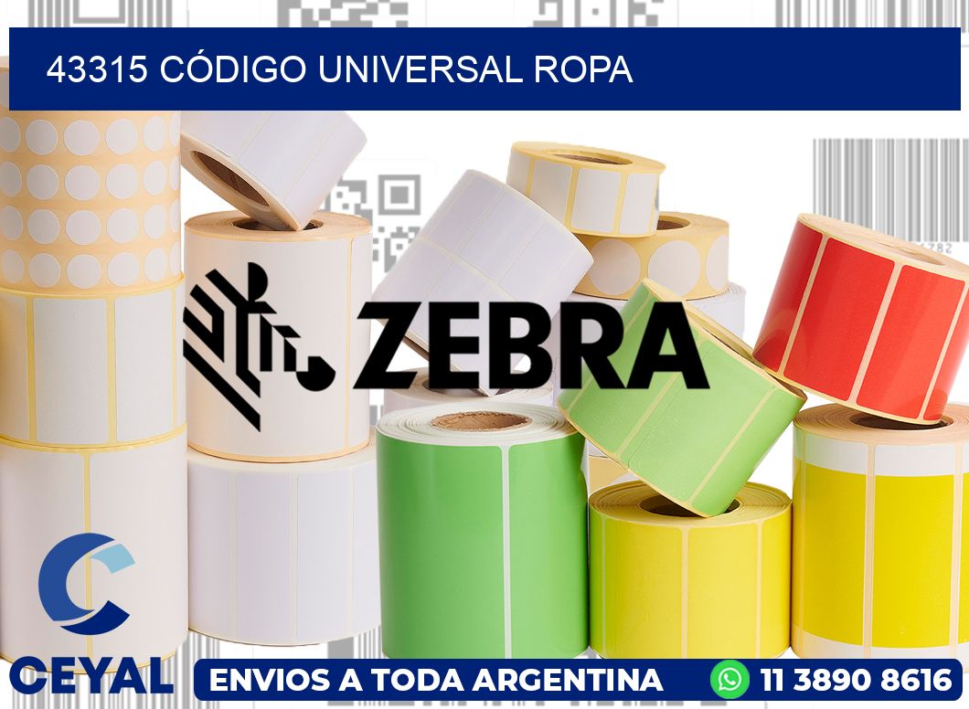 43315 CÓDIGO UNIVERSAL ROPA