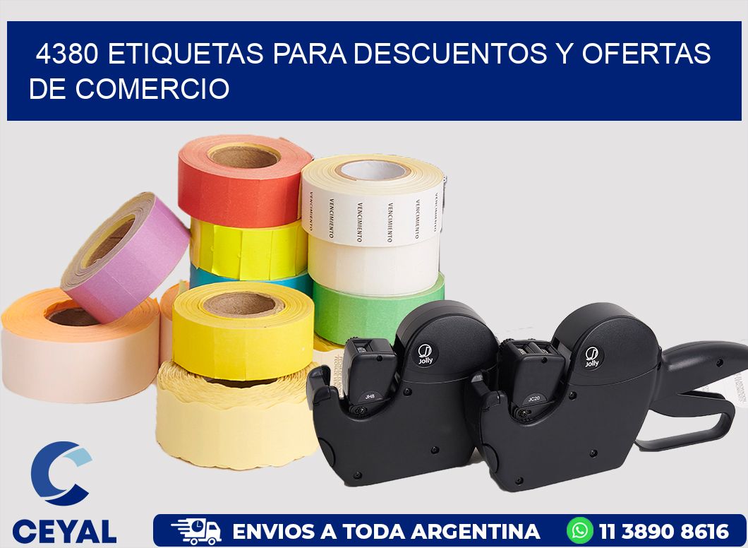 4380 ETIQUETAS PARA DESCUENTOS Y OFERTAS DE COMERCIO