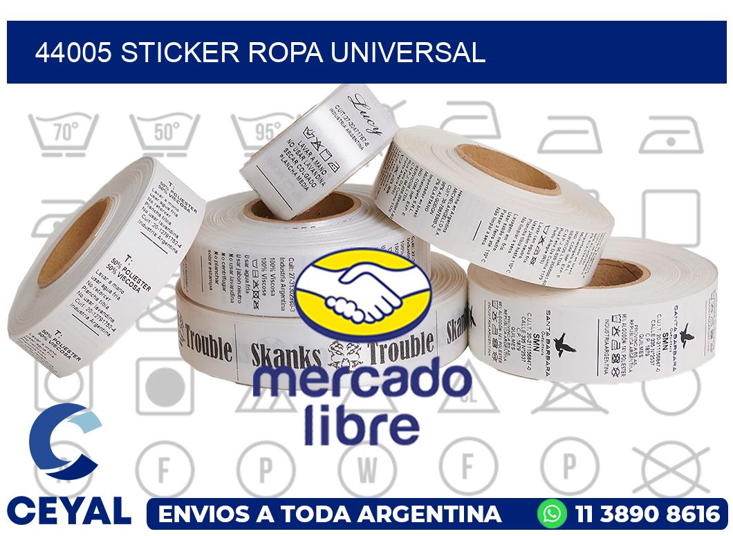 44005 STICKER ROPA UNIVERSAL