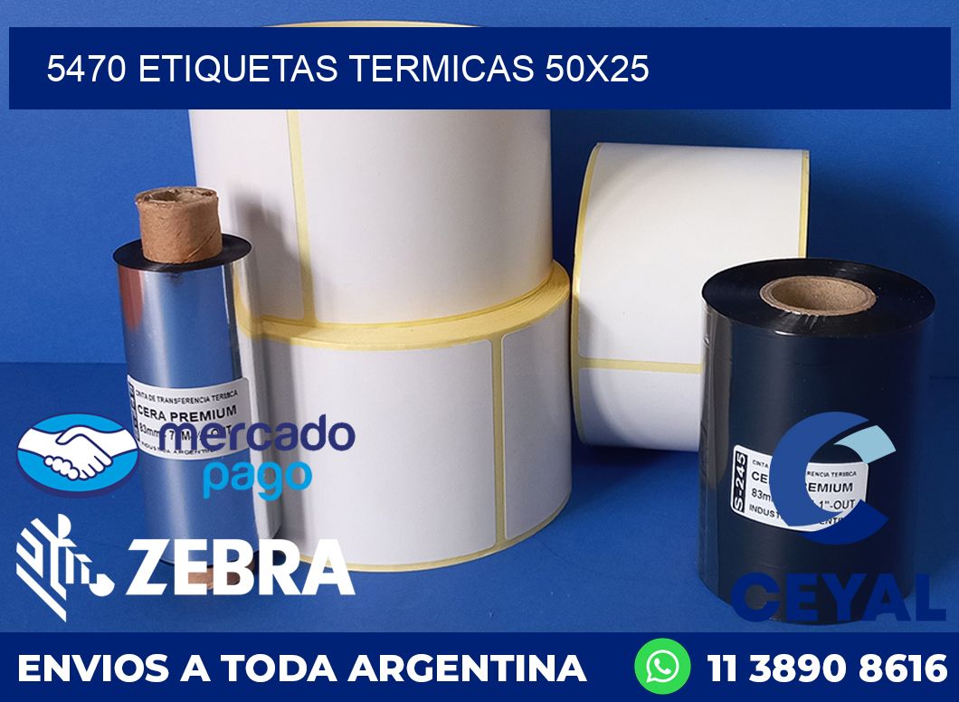 5470 ETIQUETAS TERMICAS 50X25