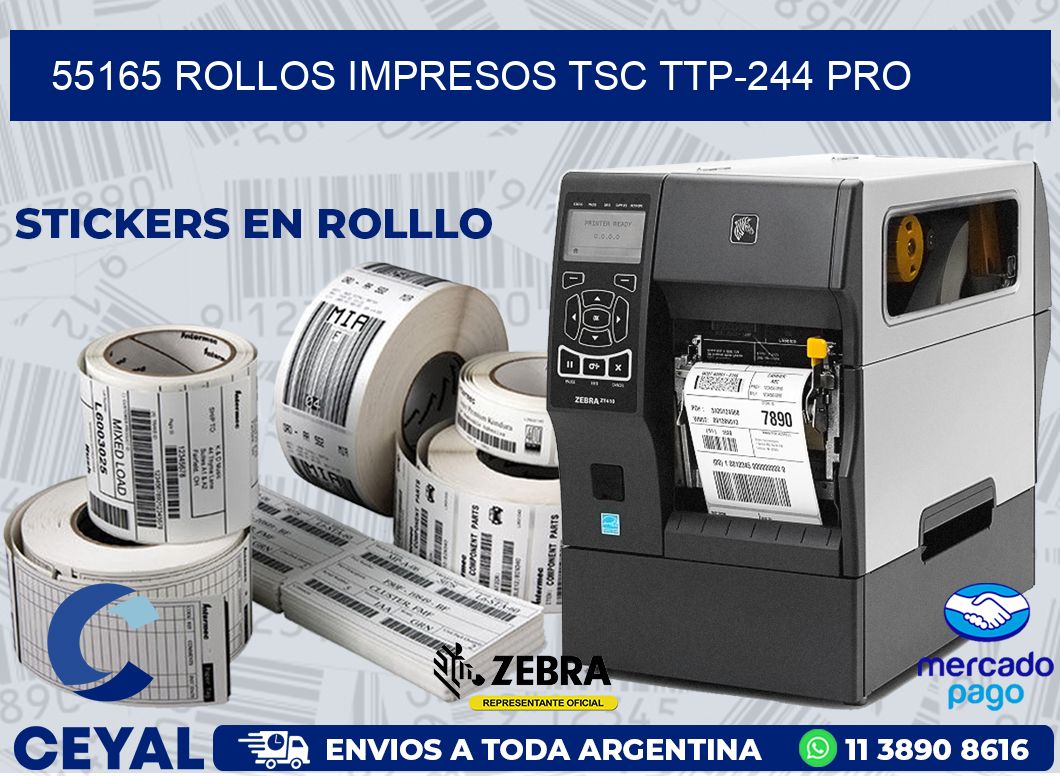 55165 ROLLOS IMPRESOS TSC TTP-244 PRO