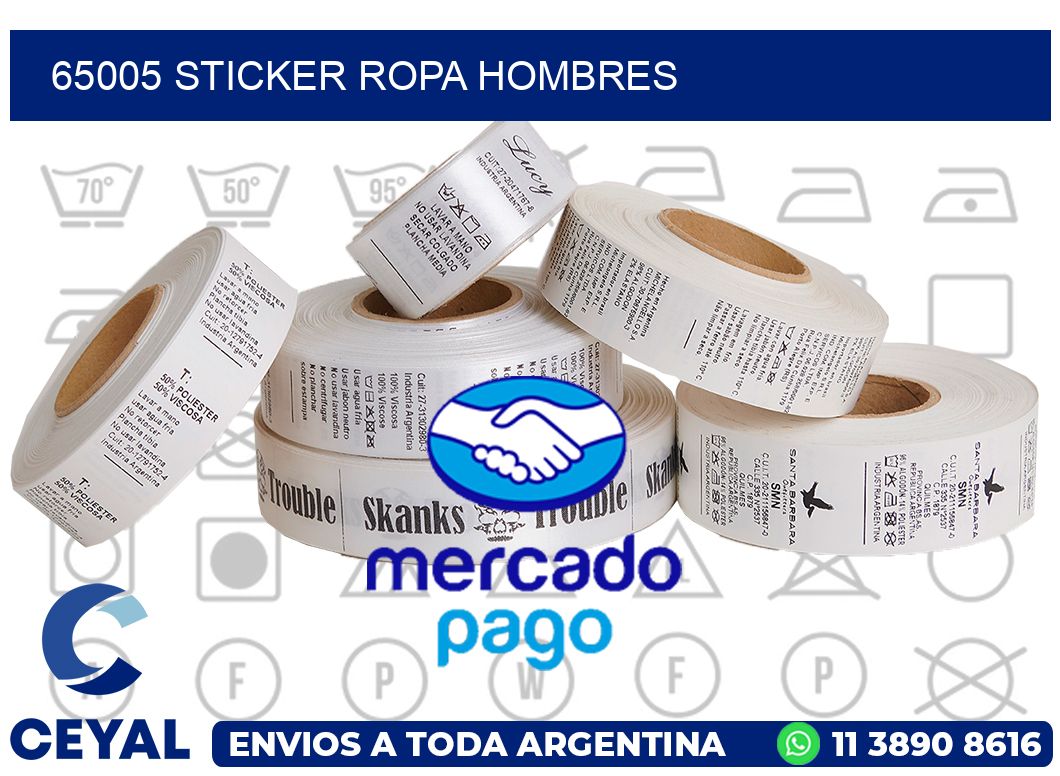 65005 STICKER ROPA HOMBRES
