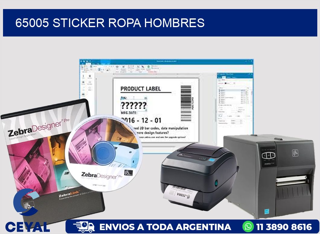 65005 STICKER ROPA HOMBRES