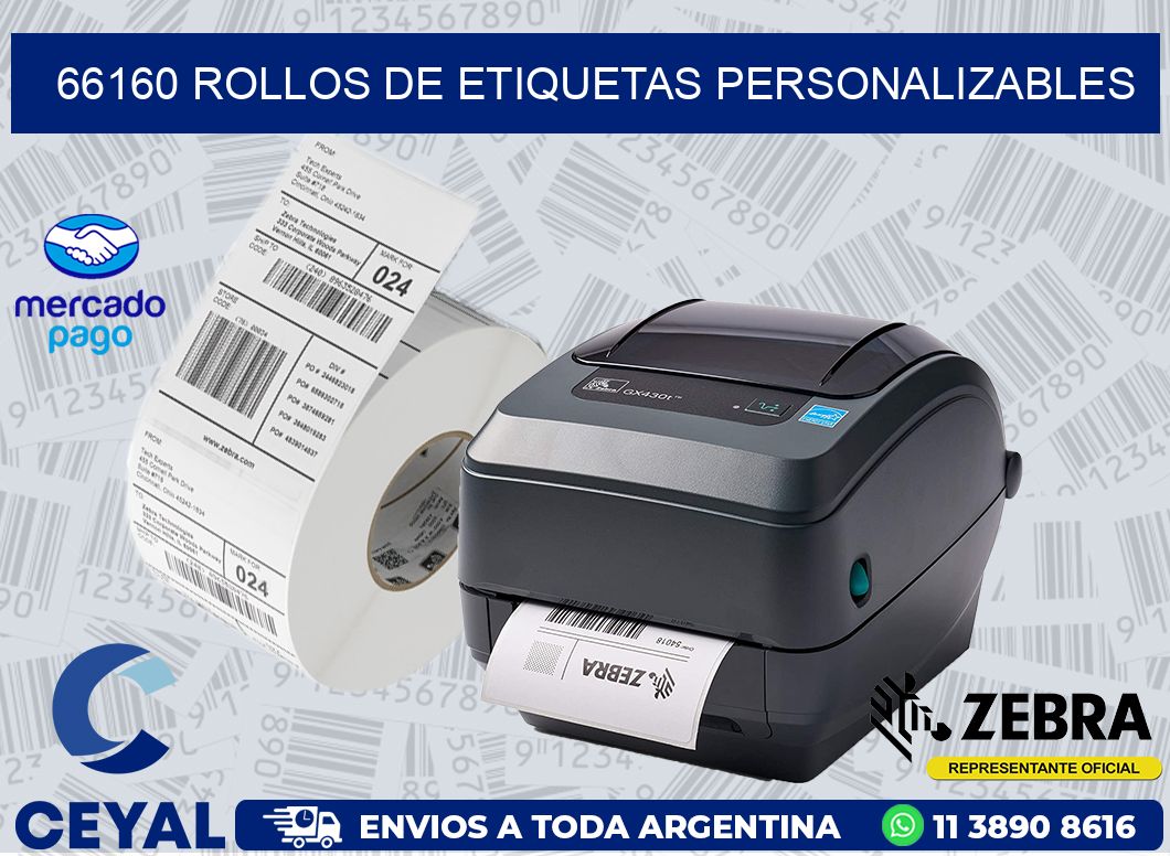 66160 ROLLOS DE ETIQUETAS PERSONALIZABLES