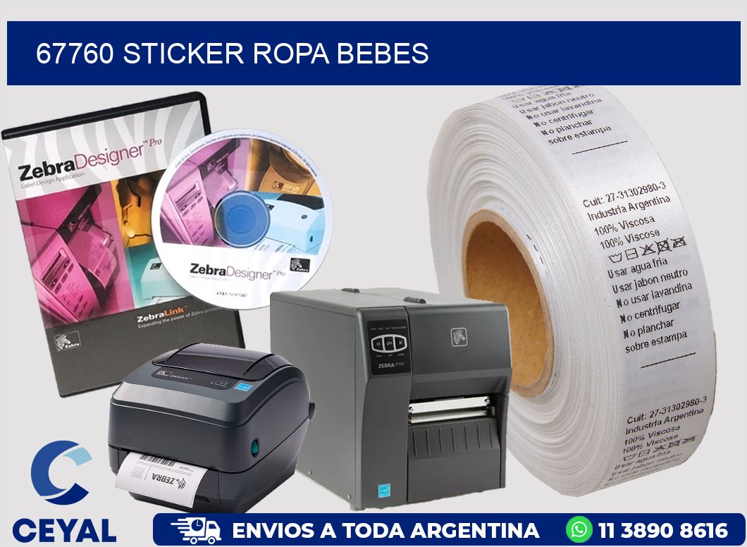 67760 STICKER ROPA BEBES