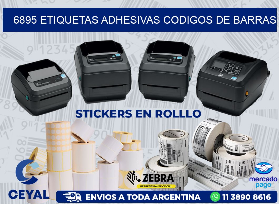 6895 ETIQUETAS ADHESIVAS CODIGOS DE BARRAS