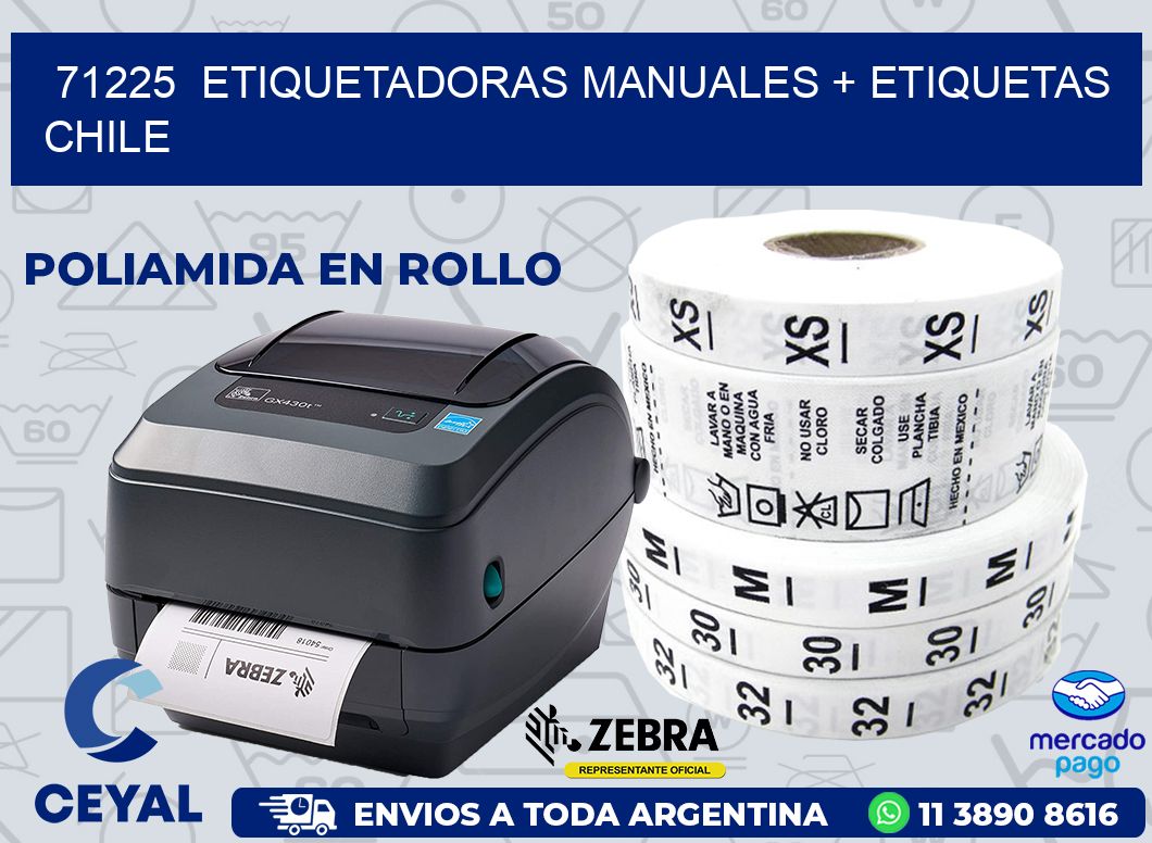 71225 ETIQUETADORAS MANUALES + ETIQUETAS CHILE