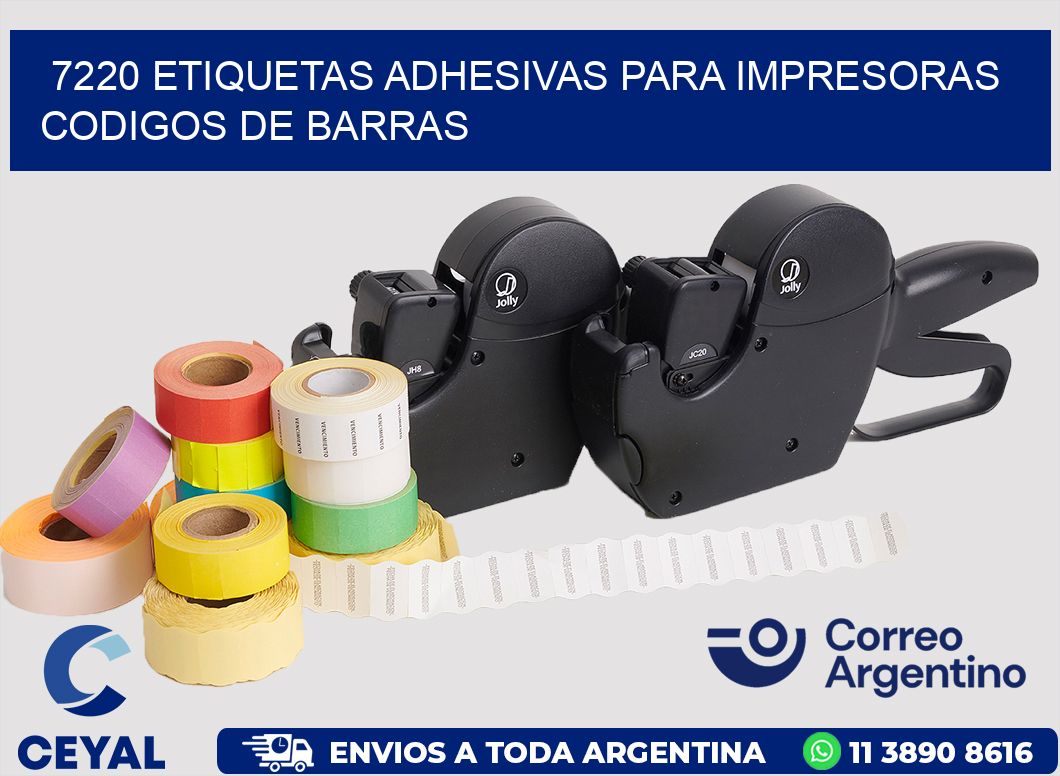 7220 ETIQUETAS ADHESIVAS PARA IMPRESORAS CODIGOS DE BARRAS