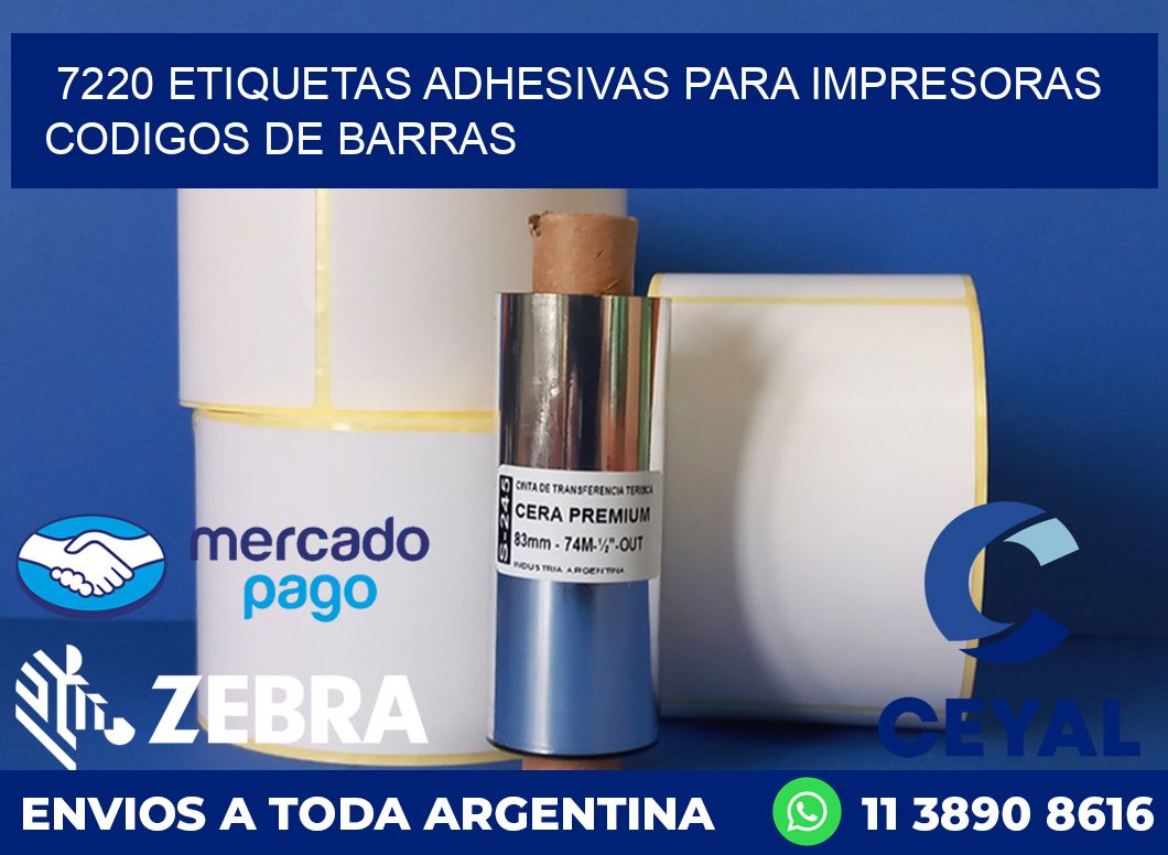 7220 ETIQUETAS ADHESIVAS PARA IMPRESORAS CODIGOS DE BARRAS