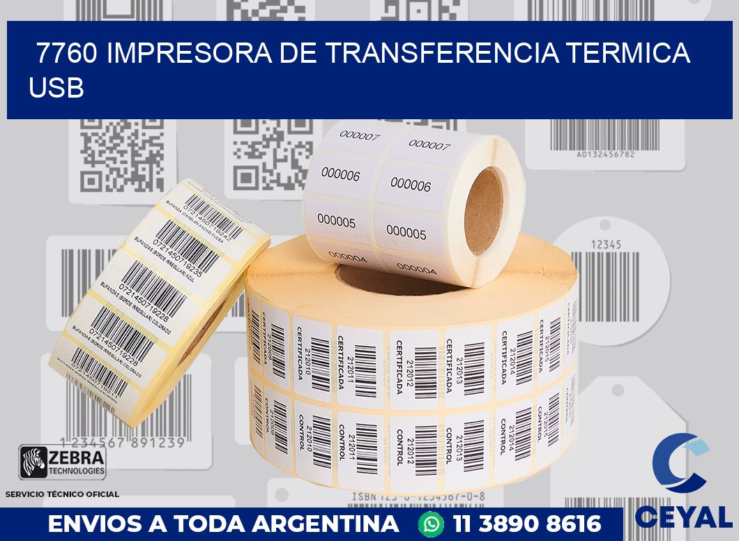7760 IMPRESORA DE TRANSFERENCIA TERMICA USB
