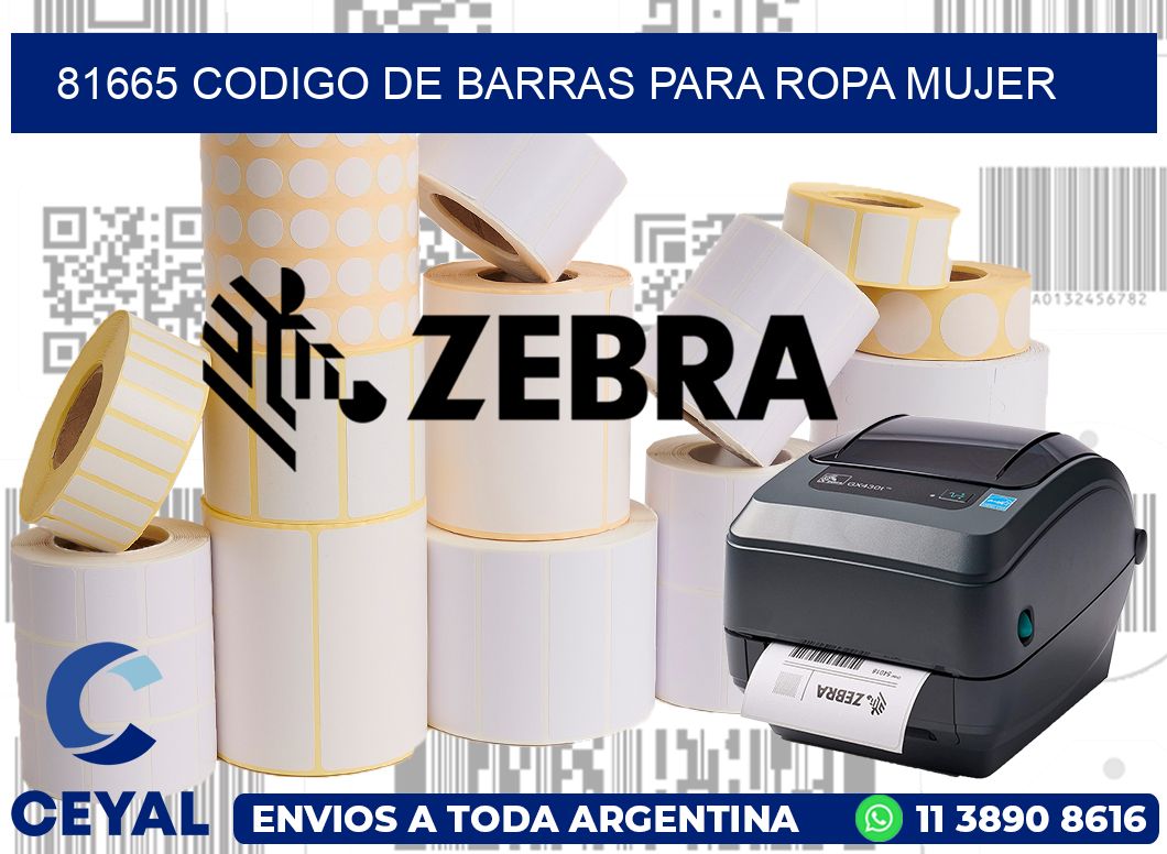 81665 CODIGO DE BARRAS PARA ROPA MUJER