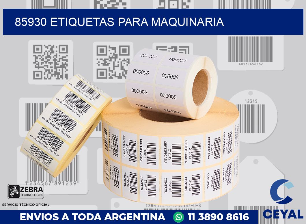 85930 ETIQUETAS PARA MAQUINARIA