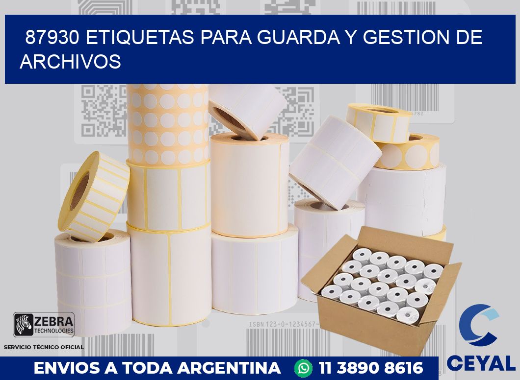 87930 ETIQUETAS PARA GUARDA Y GESTION DE ARCHIVOS