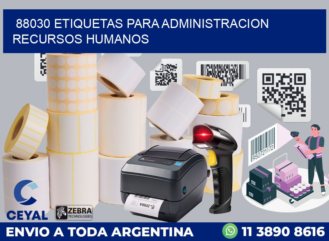 88030 ETIQUETAS PARA ADMINISTRACION RECURSOS HUMANOS