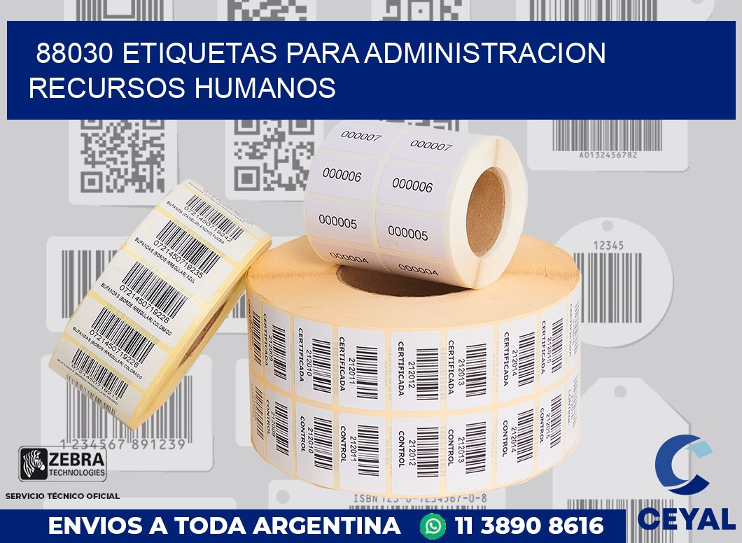 88030 ETIQUETAS PARA ADMINISTRACION RECURSOS HUMANOS