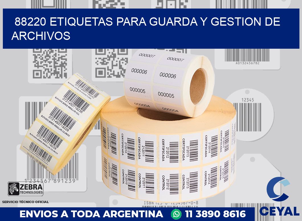 88220 ETIQUETAS PARA GUARDA Y GESTION DE ARCHIVOS