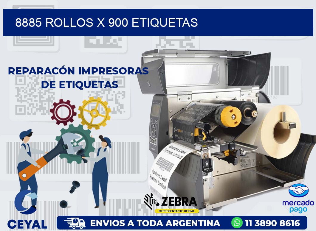 8885 ROLLOS X 900 ETIQUETAS
