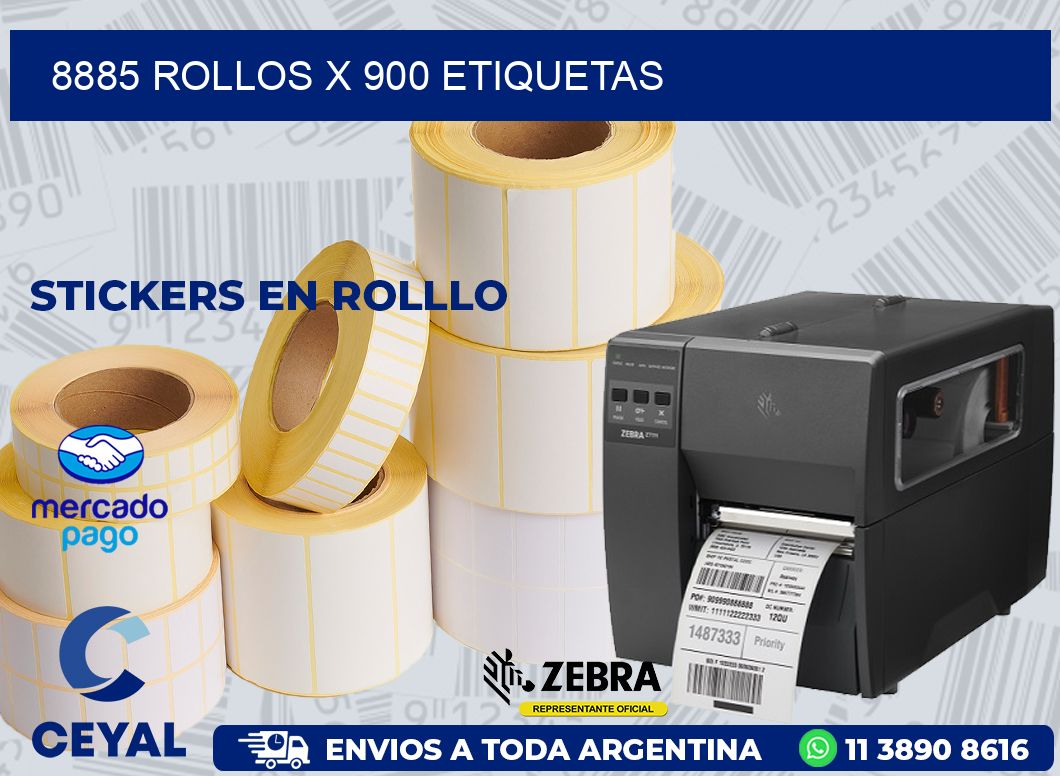 8885 ROLLOS X 900 ETIQUETAS