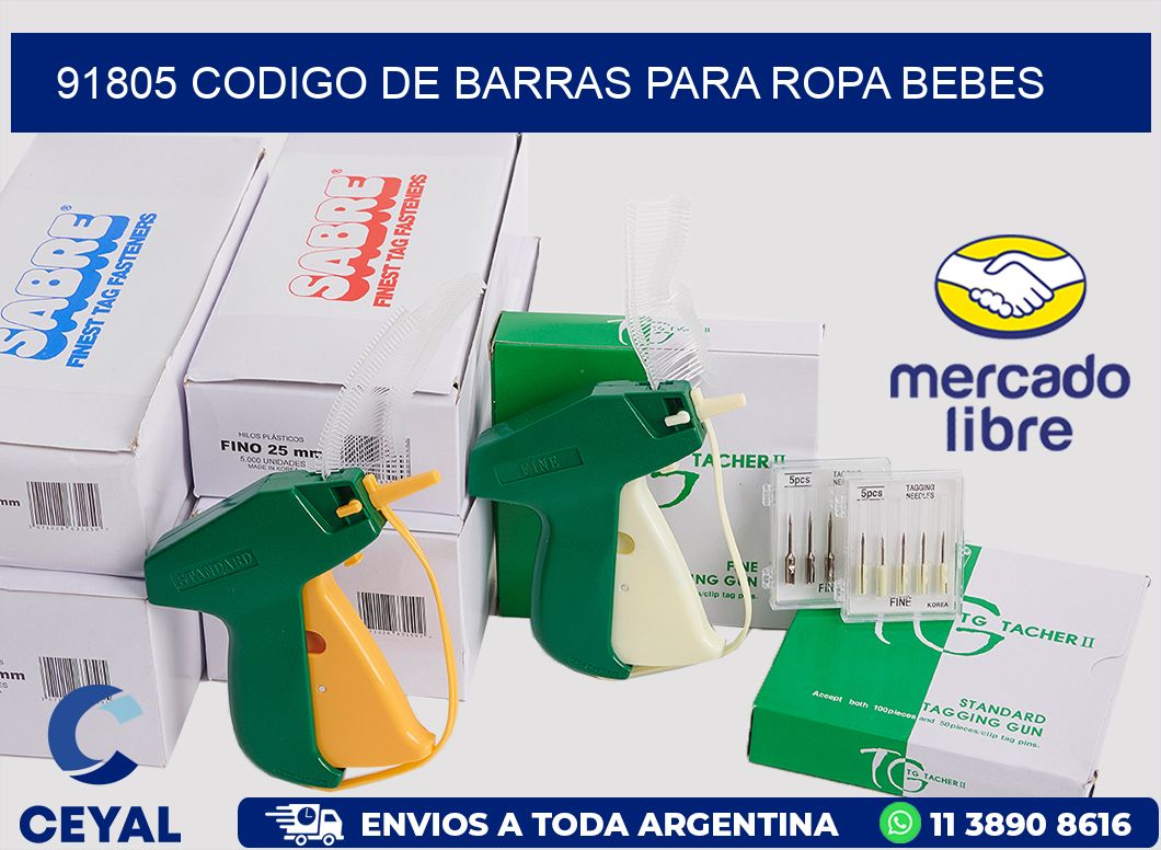 91805 CODIGO DE BARRAS PARA ROPA BEBES