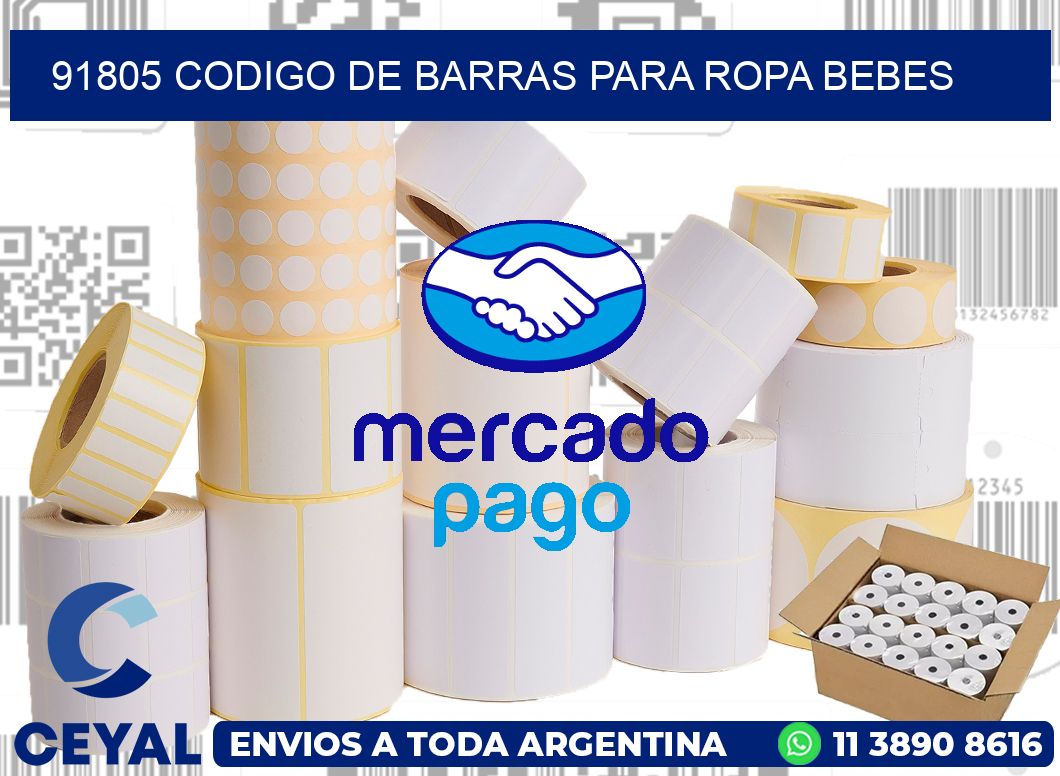 91805 CODIGO DE BARRAS PARA ROPA BEBES